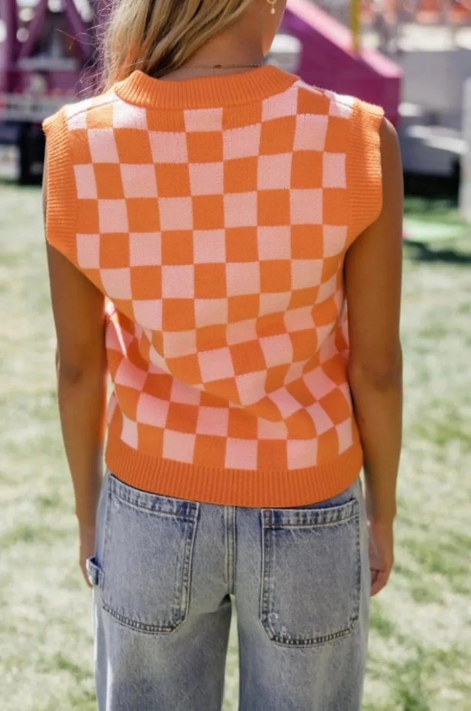 Checker Sweater Vest