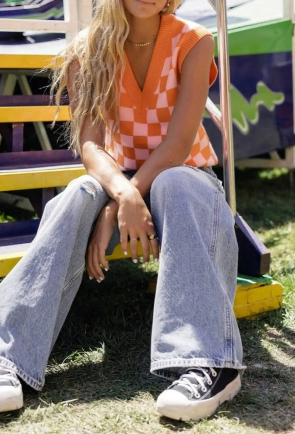 Checker Sweater Vest