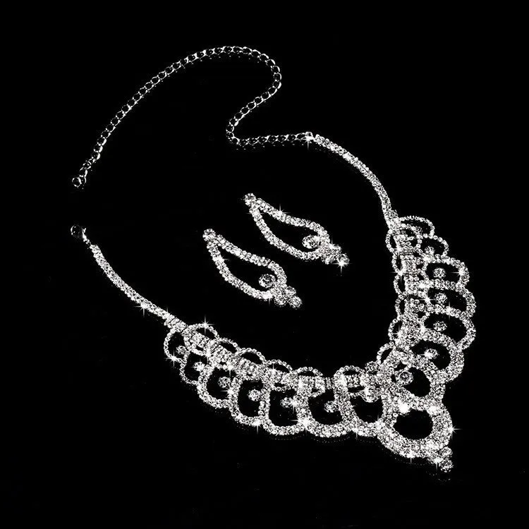 Choker Necklace Earring Jewelry Set at Bling Brides Bouquet  - Online Bridal Store