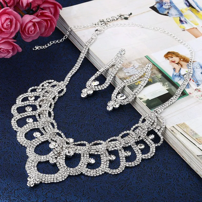 Choker Necklace Earring Jewelry Set at Bling Brides Bouquet  - Online Bridal Store