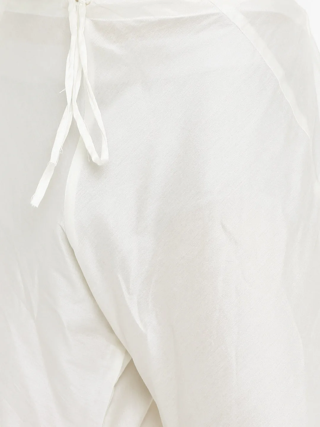 Cream Linen Embroidered Kurta Set  - MMK0249