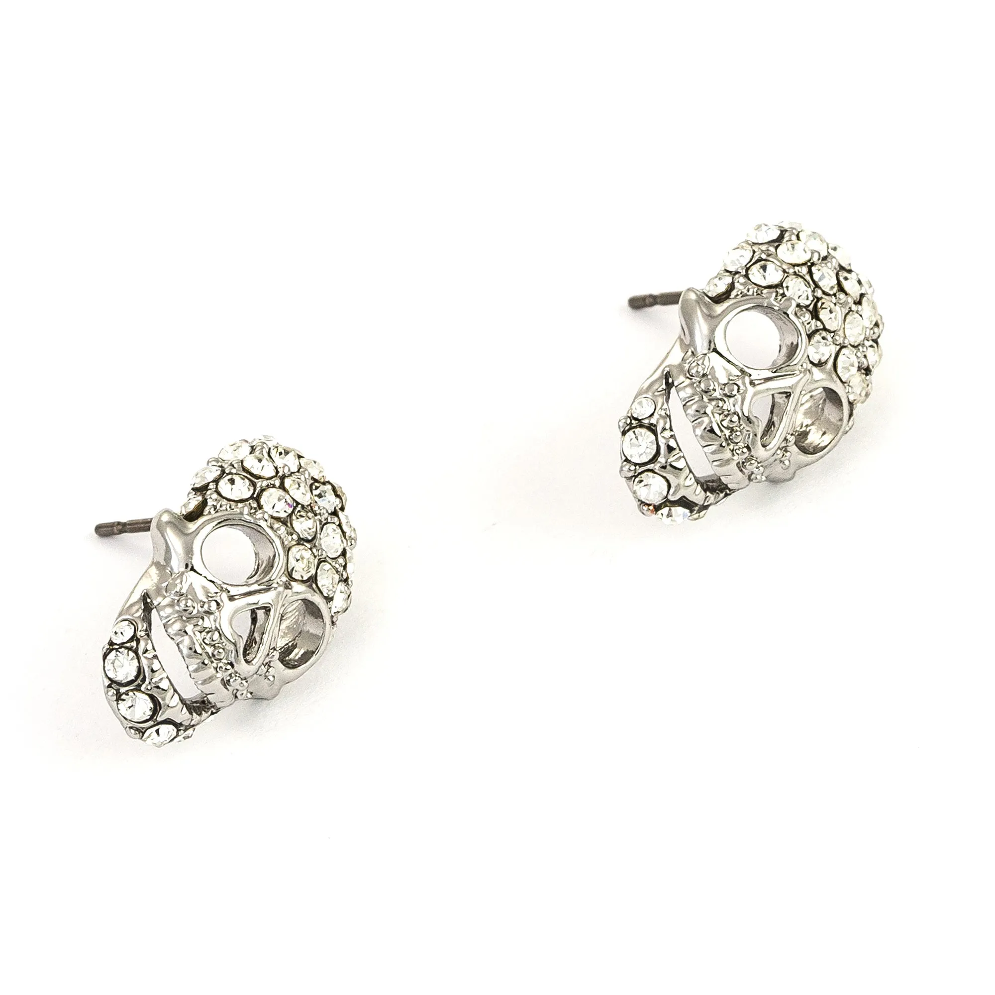 Crystal Skull Stud Earrings
