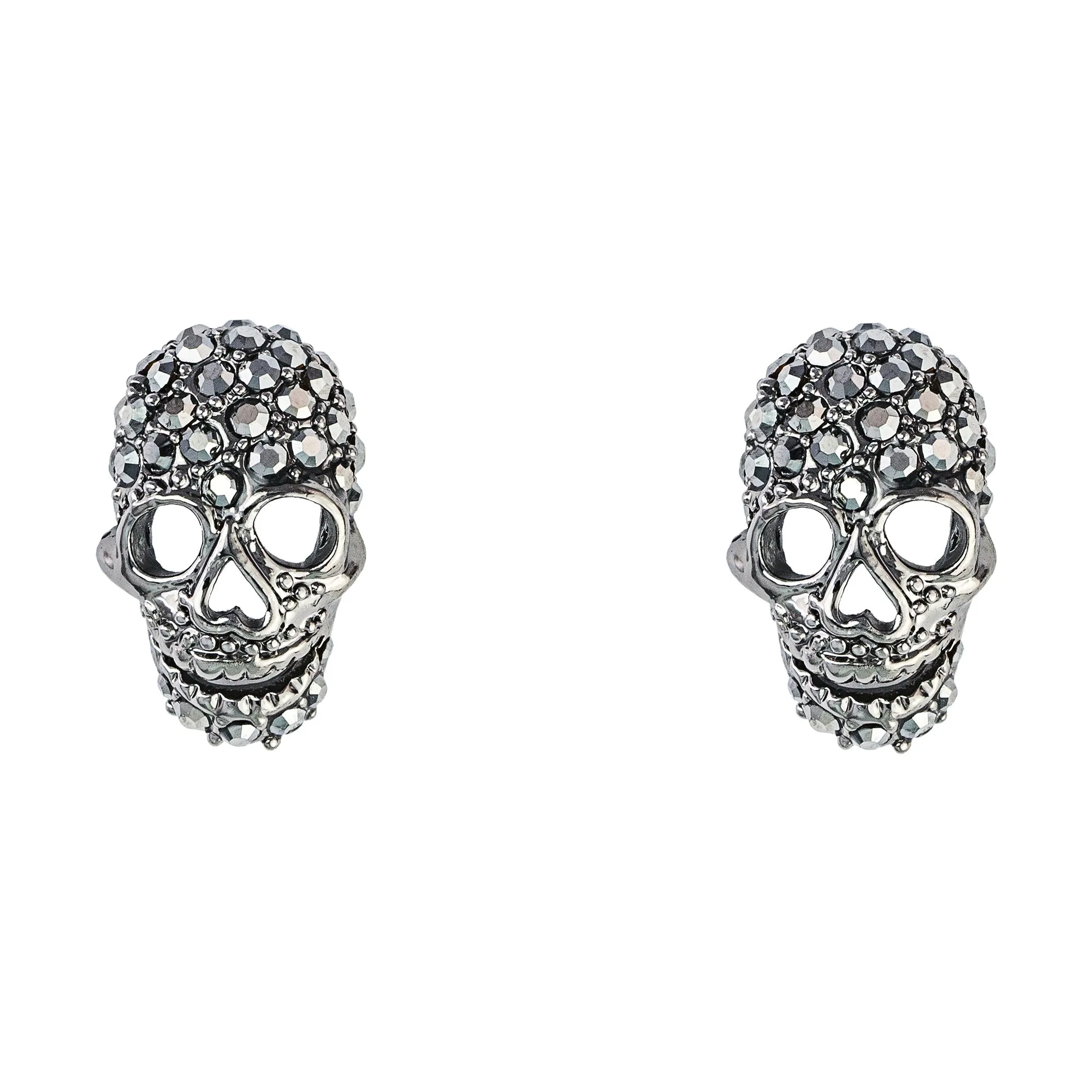 Crystal Skull Stud Earrings