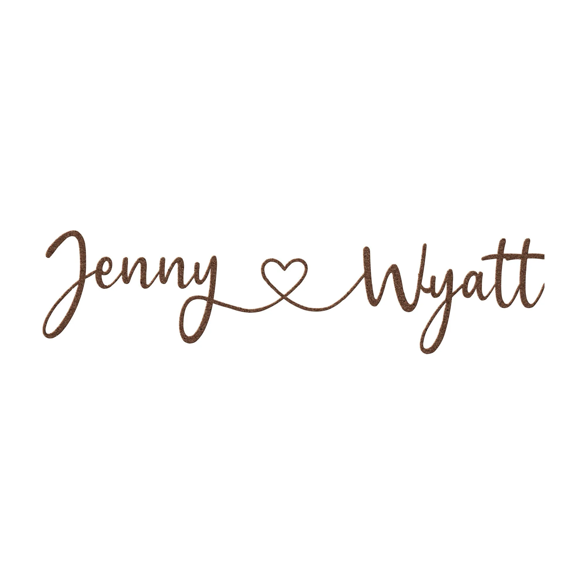 Cursive Name Monogram Metal Sign