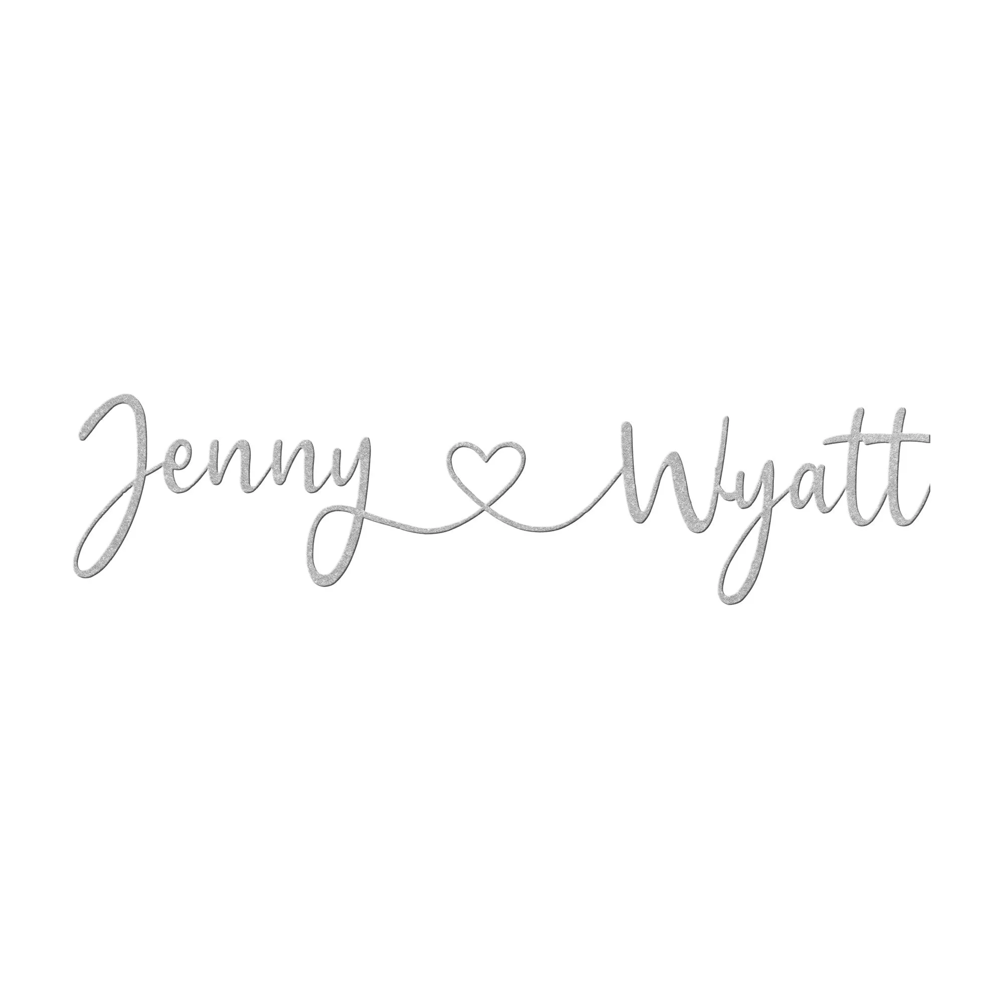 Cursive Name Monogram Metal Sign
