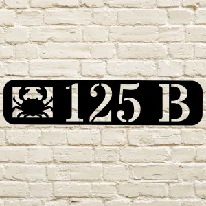 Custom Crab Address Sign for House