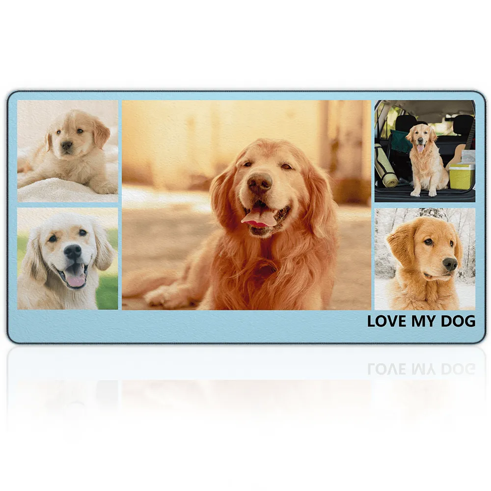 Custom Photo&Text Mouse Pad With 2 Photos