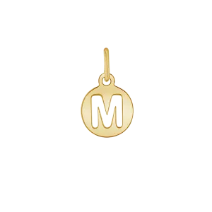 Cut-Out Round Letter Initial Charm