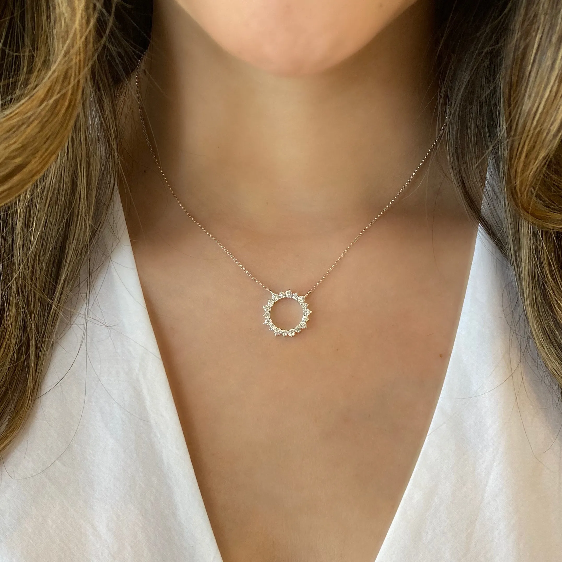 Diamond Circle of Life Pendant Necklace