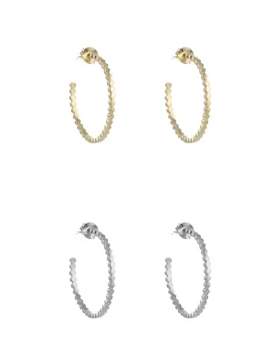 Dotted Hoop Earrings