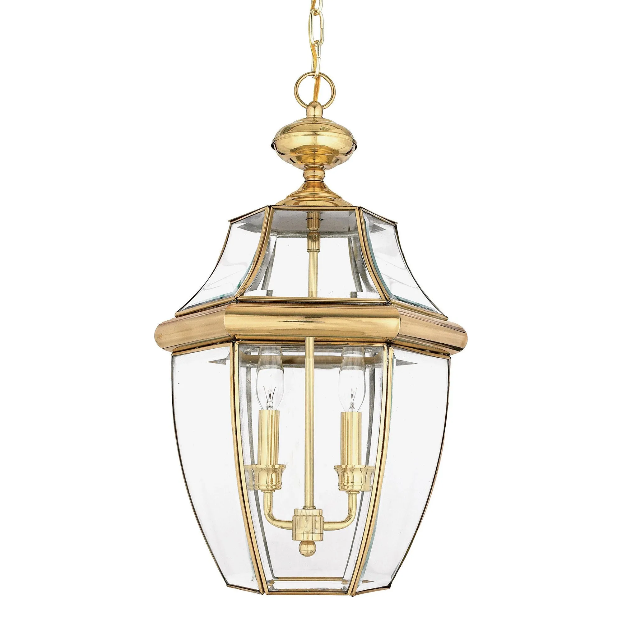 Edderton Polished Brass Outdoor Large Chain Lantern - ID 9191