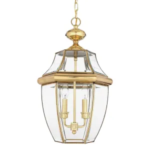 Edderton Polished Brass Outdoor Large Chain Lantern - ID 9191