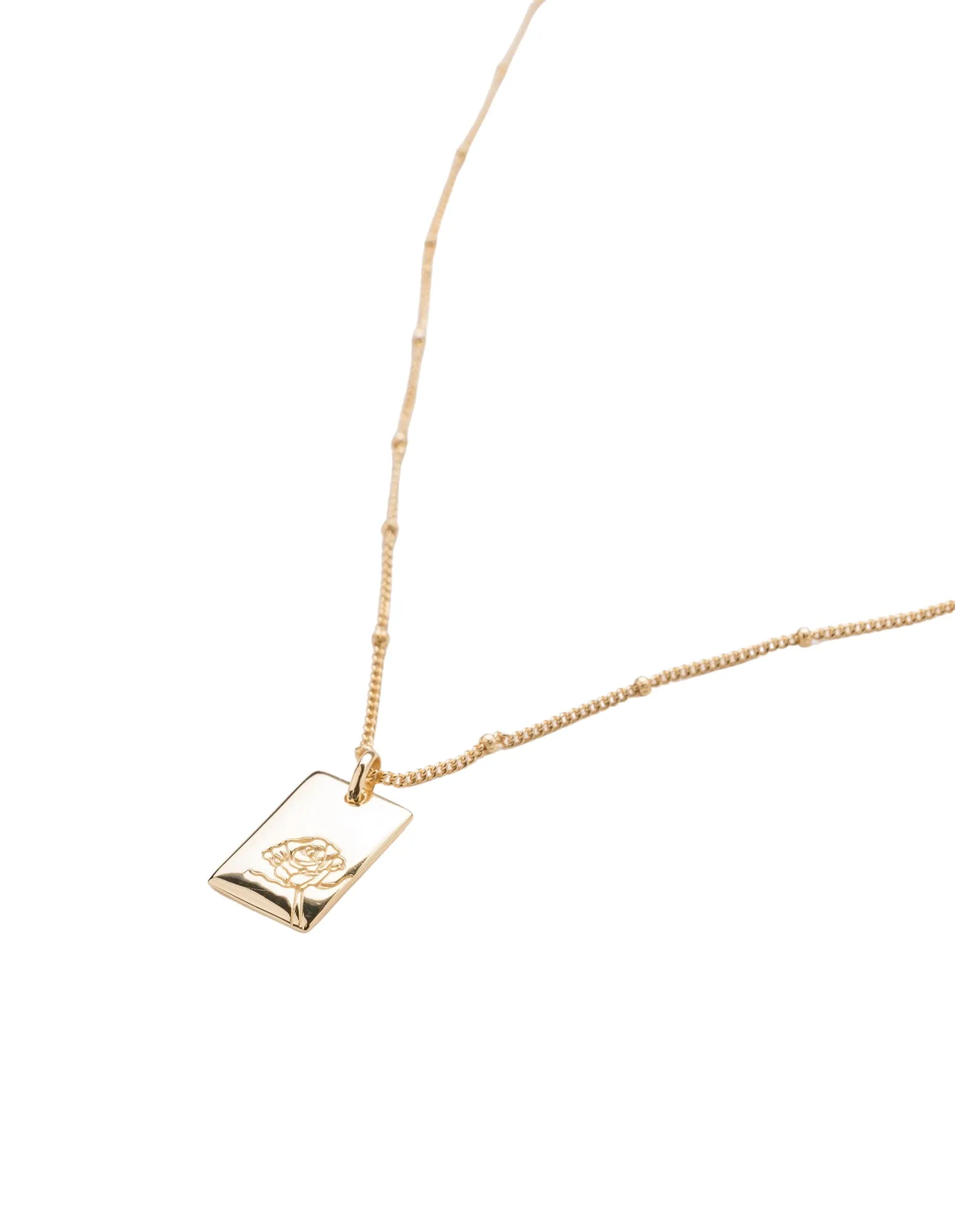 Elly Lou June Flower Necklace- Gold