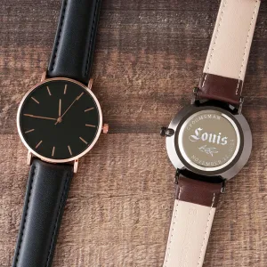 Engraved Metal Watch