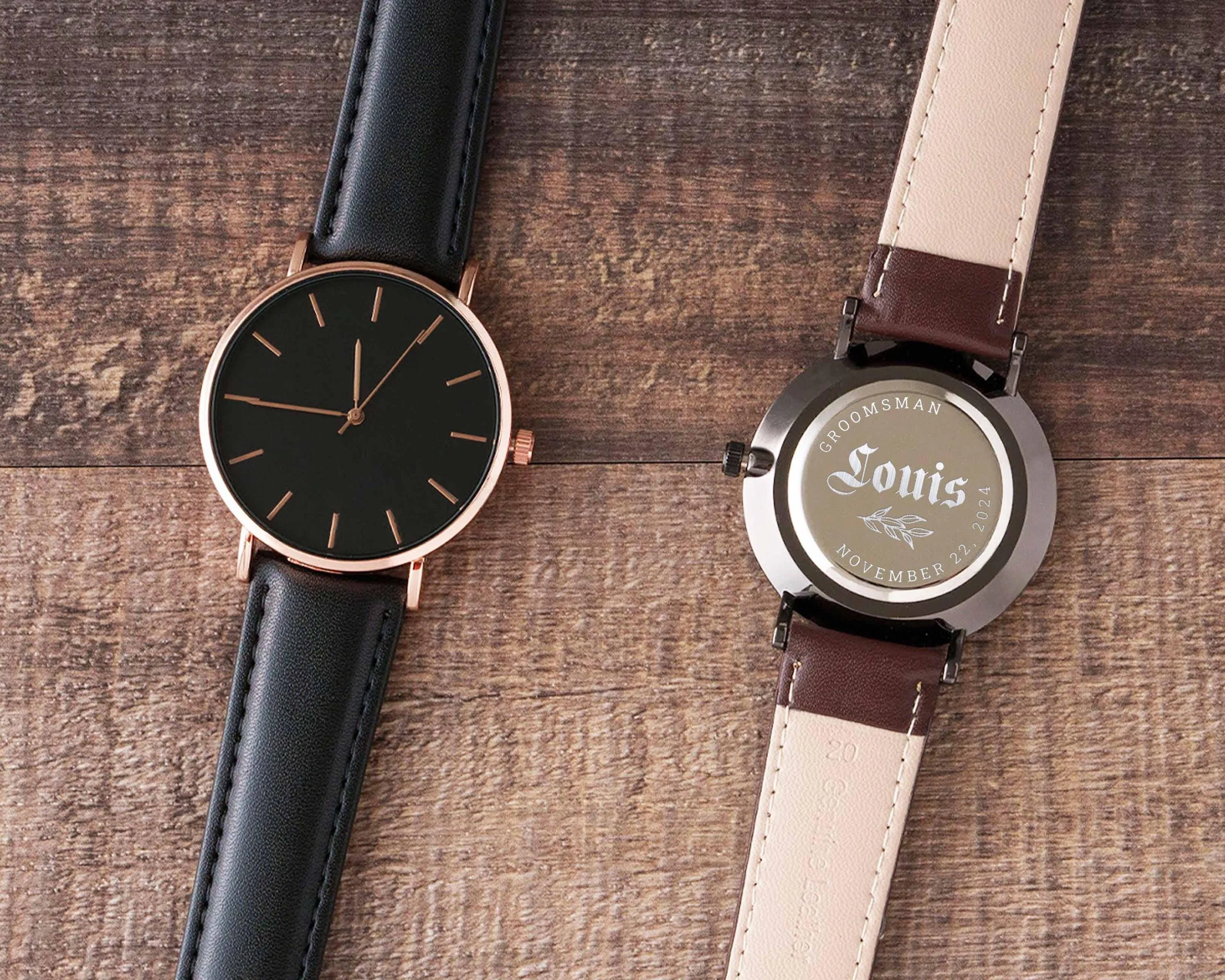 Engraved Metal Watch