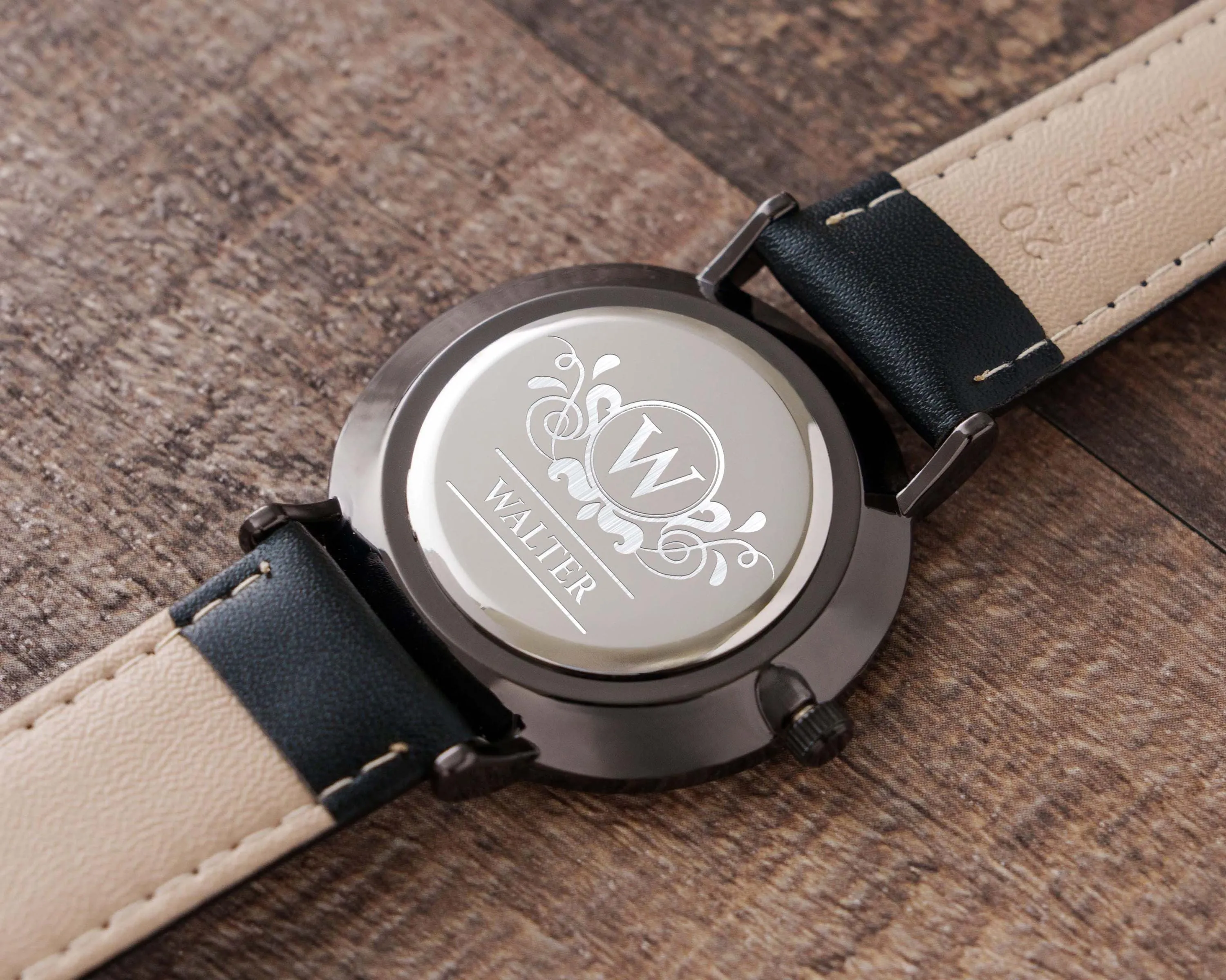 Engraved Metal Watch