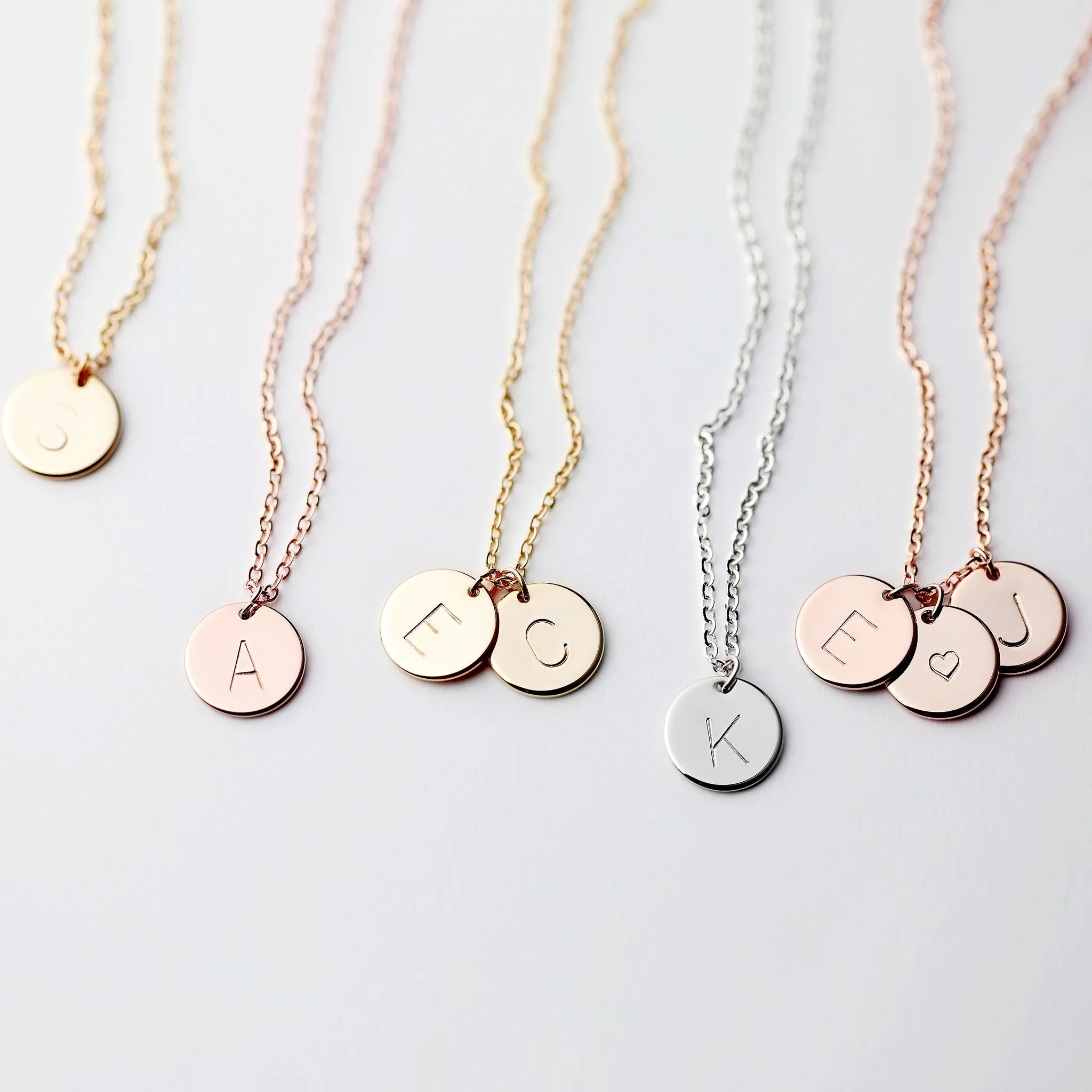 Ethel Initial Disc Necklace