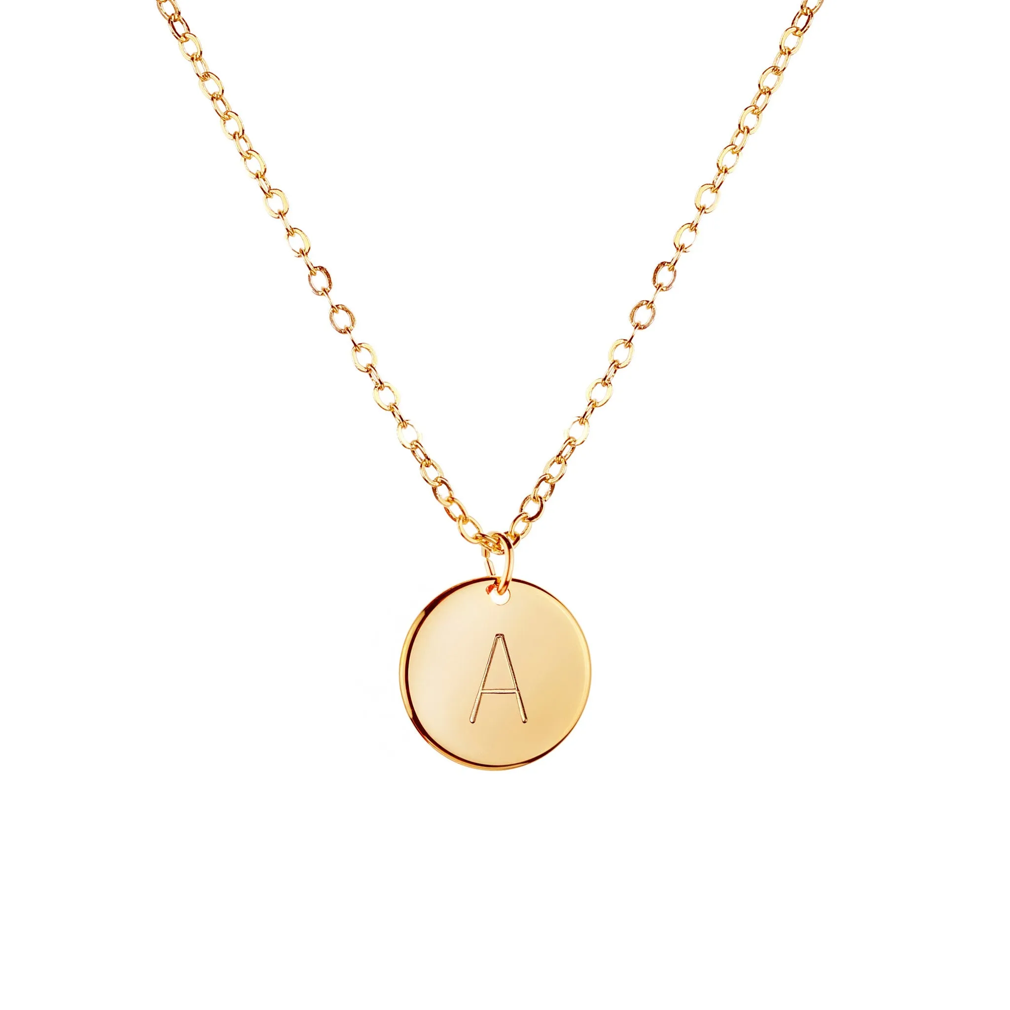 Ethel Initial Disc Necklace