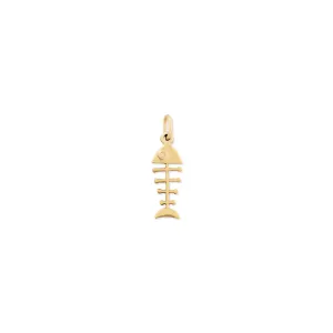Fishbone Charm Pendant