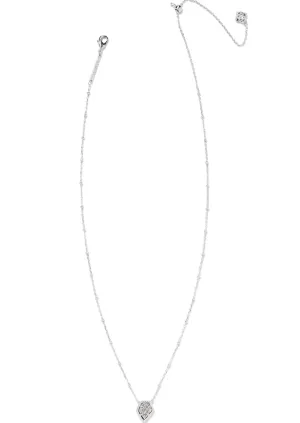 Framed Tess Satellite Necklace - Rhodium/Platinum Drusy