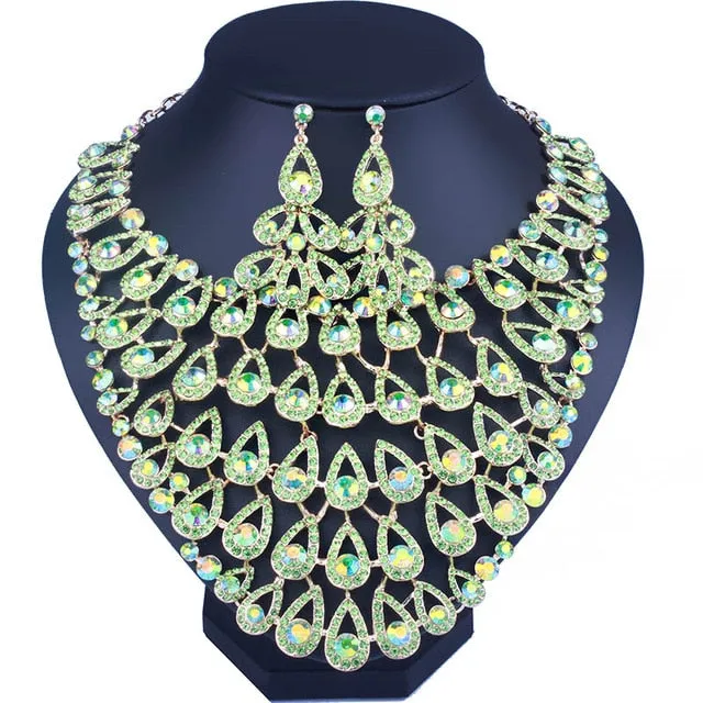 Full Rhinestones Wedding Necklace