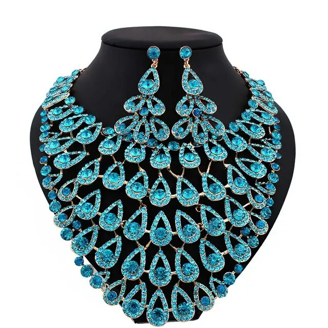 Full Rhinestones Wedding Necklace