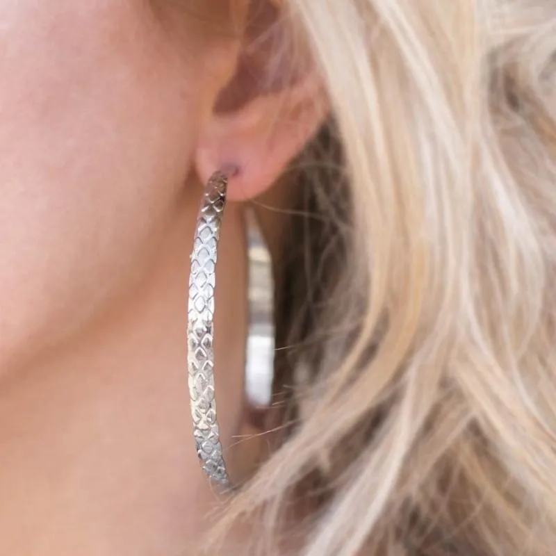 Give Me the Scoop Silver Hoop Earring