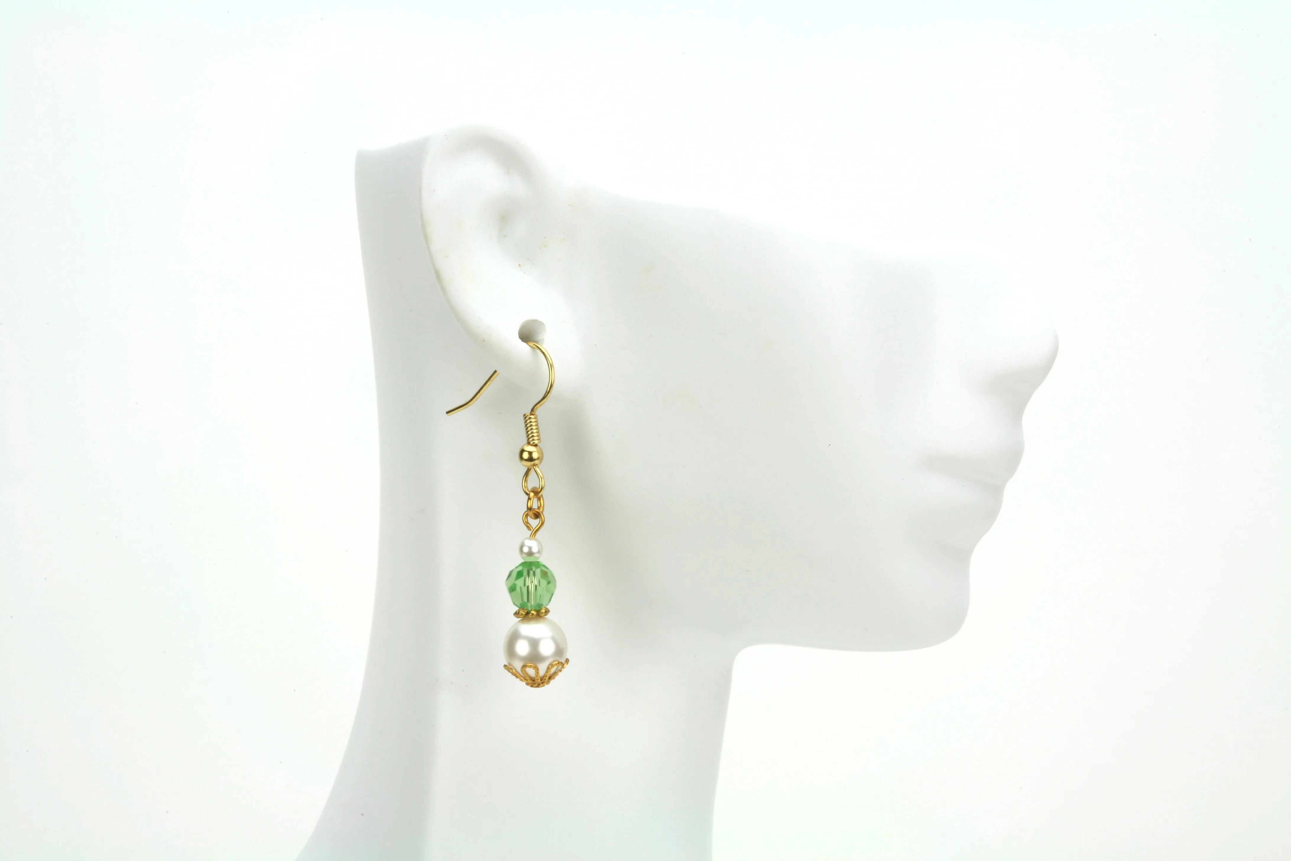 Gold August Birthstone Earrings