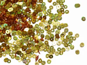Golden Lustre Circular 2 Plastic Sequins(Wholesale)