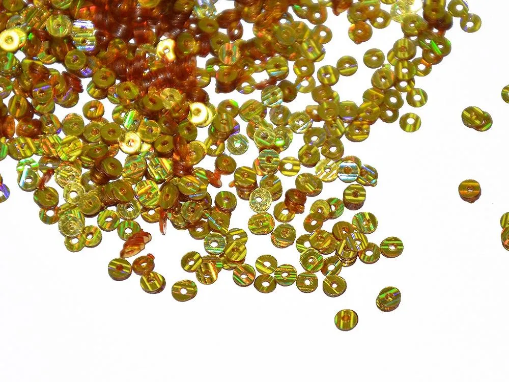 Golden Lustre Circular 2 Plastic Sequins(Wholesale)