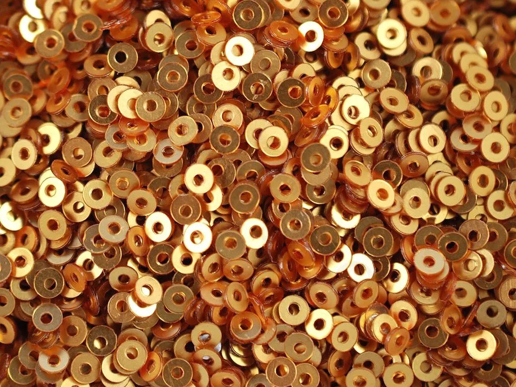 Golden Lustre Circular Plastic Sequins(Wholesale)