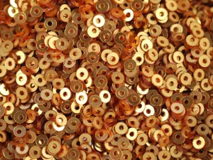Golden Lustre Circular Plastic Sequins(Wholesale)