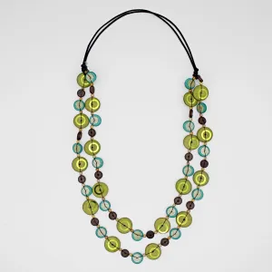 Green Bobbie Double Strand Necklace