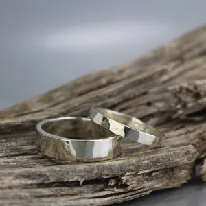 Hammered 3mm Sterling Silver Wedding Band