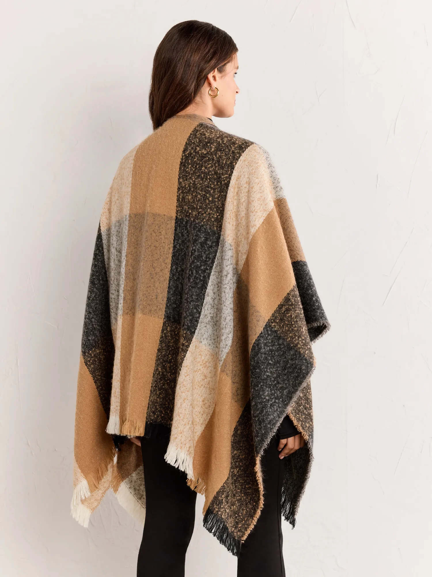 Jacob Ash Brushed Plaid Ruana - Brands We Love