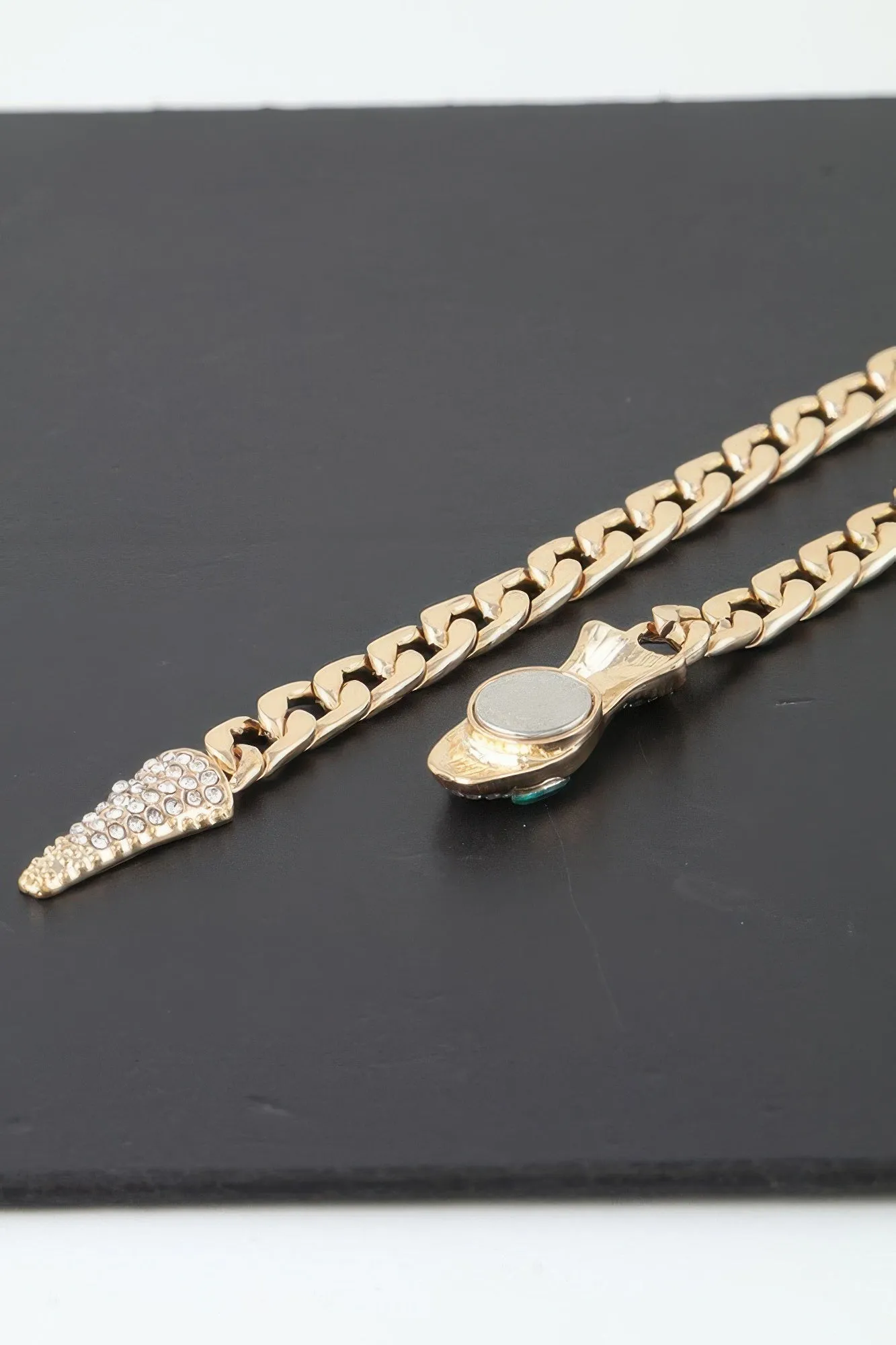 Jeweled Snake Chain Wrap Necklace
