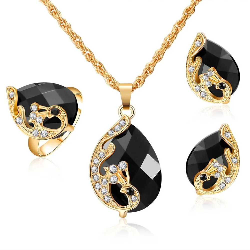 Jewelry sets african bridal gold color necklace
