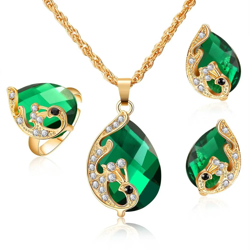 Jewelry sets african bridal gold color necklace