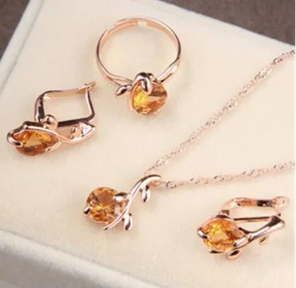 Jewelry sets african bridal gold color necklace