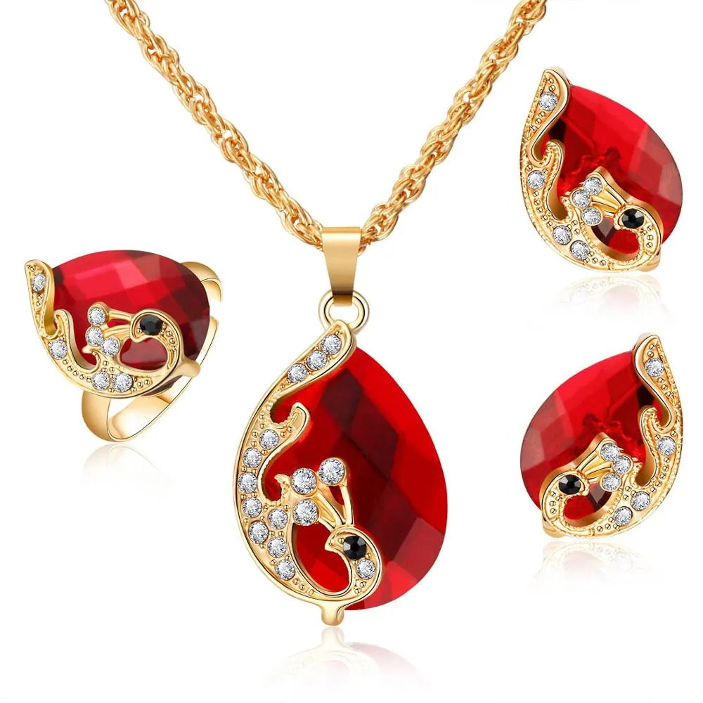 Jewelry sets african bridal gold color necklace