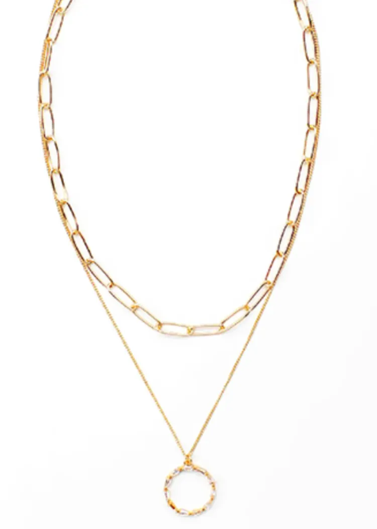 Joelle Pavé Dual Necklace