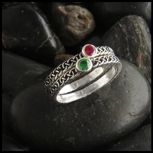 Josephine's Knot Birthstone Stacking Ring