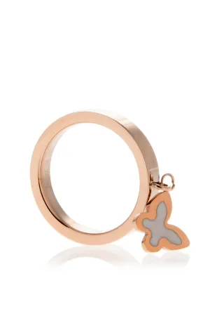 JUNIPER White Butterfly Ring