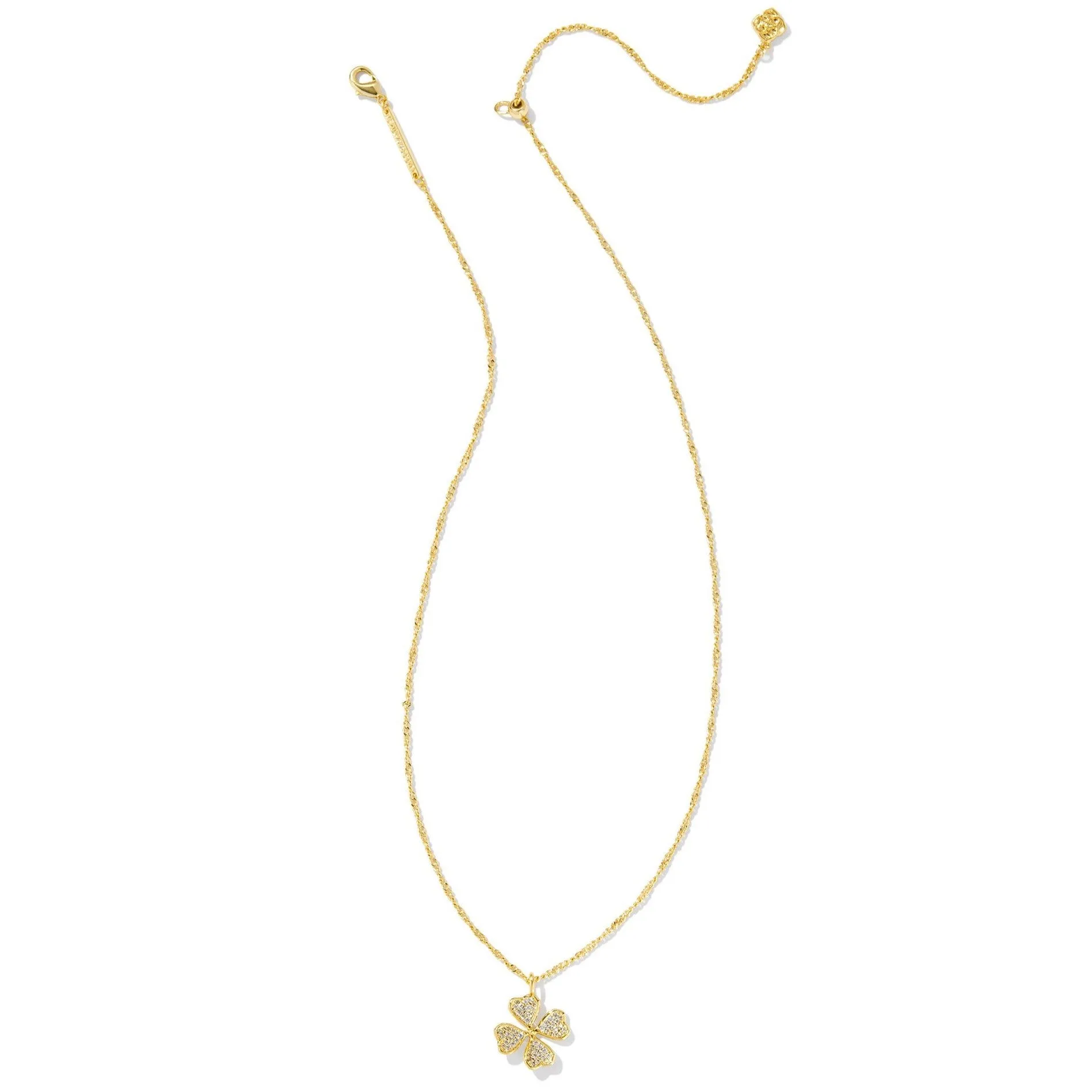 Kendra Scott | Clover Crystal Short Pendant Necklace in Gold