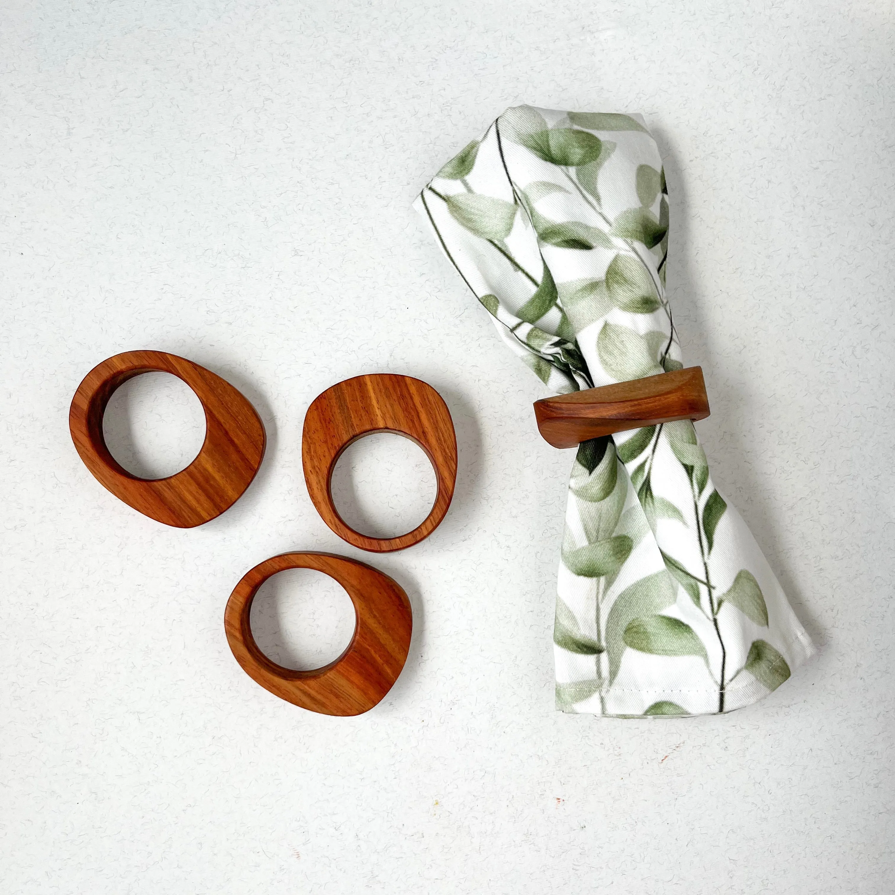 Kiaat Napkin Rings