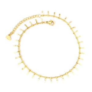 Ladies Gold Dainty & Minimalist Dangling Tassel Anklet Bracelet Foot Ankle Chain
