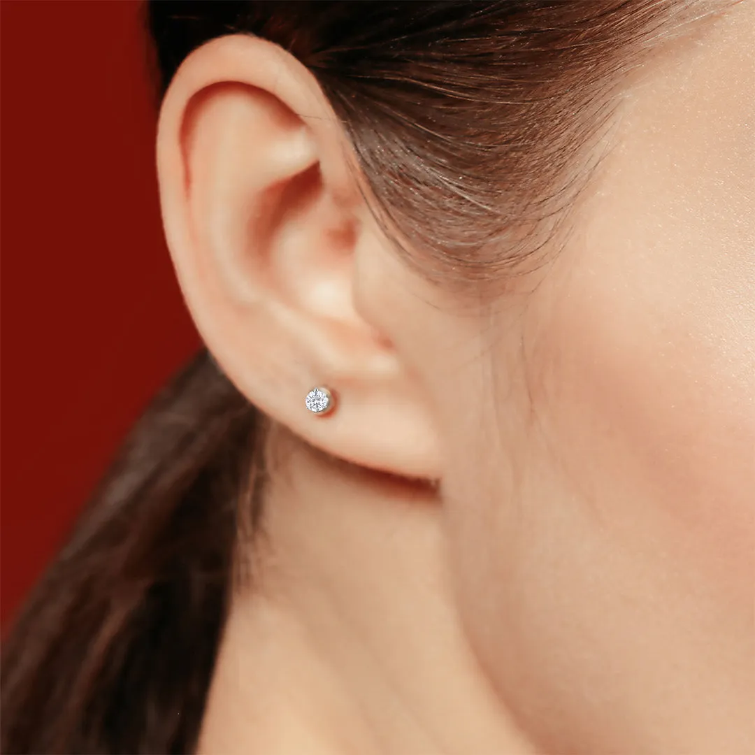 Layered Luxe - 14Cents Dazzling Diamond Studs