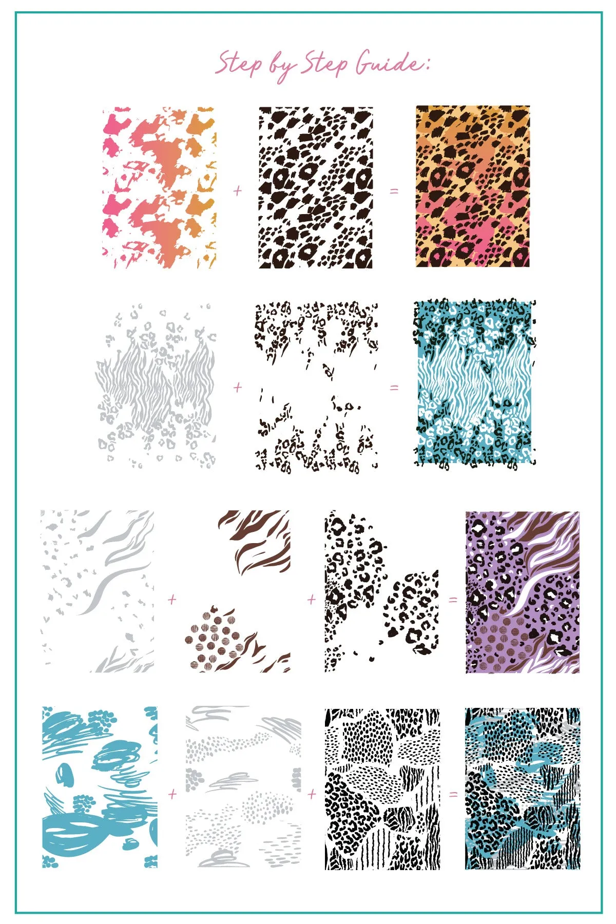 Let's Get Wild! (CJS-340) Steel Nail Art Layered Stamping Plate