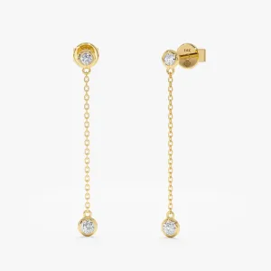 Long Diamond Drop Earrings, Susie