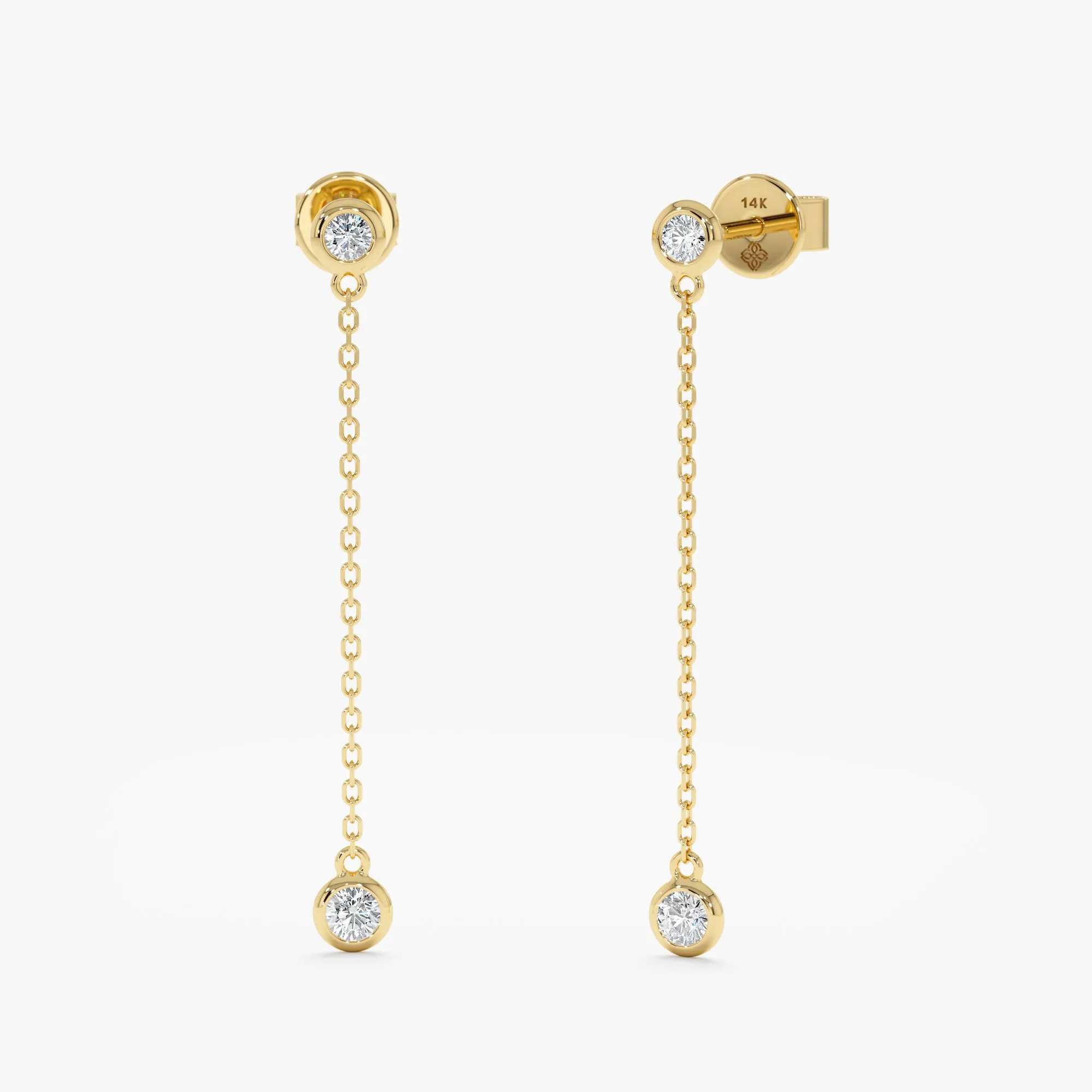 Long Diamond Drop Earrings, Susie